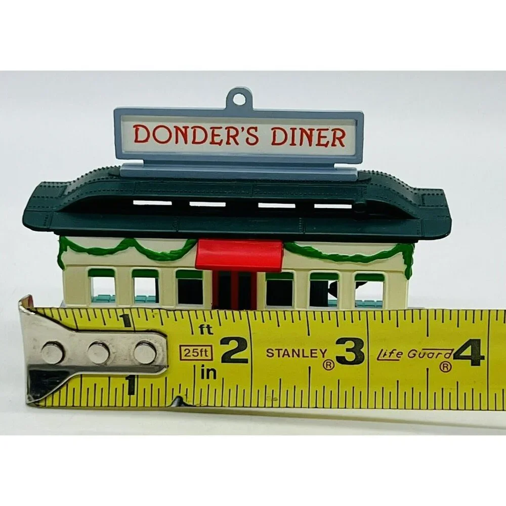 Hallmark Keepsake Donders Diner Christmas Ornament Santa Reindeer 1990 Nostalgic